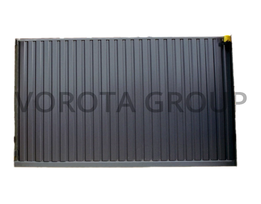 Откатные ворота из профнастила Doorhan цвета графит 2200x2000
