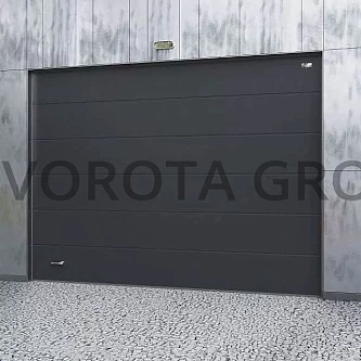 Автоматические ворота для гаража Doorhan серого цвета квадратные 3000x3000