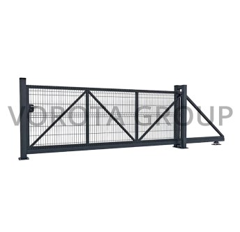 Автоматические откатные ворота Alutech цвета графит 3500x1900