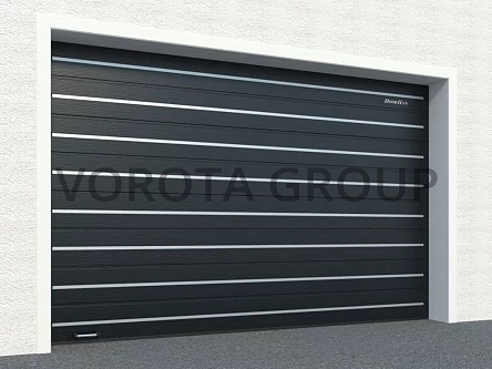 Автоматические ворота для гаража Doorhan с декоративными вставками 3500x2200