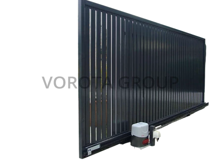 Автоматические откатные ворота Doorhan черные металлические 2500x2500